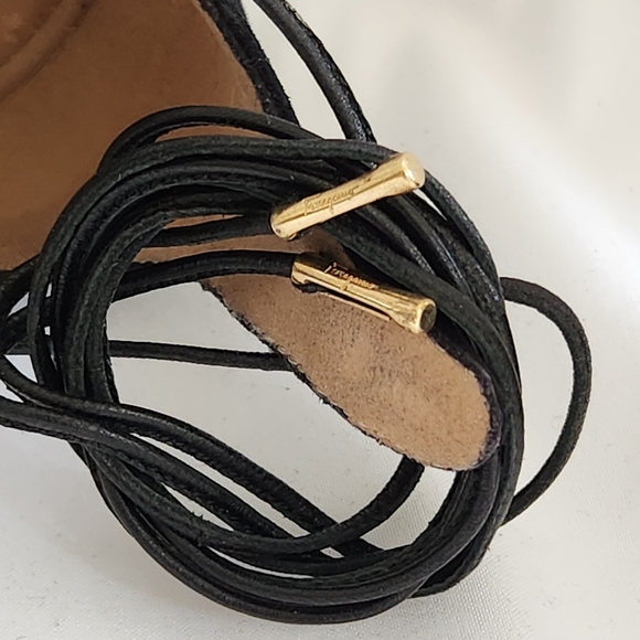 Black Suede Salvatore Ferragamo Ballet Flats - Sz 9 - Picture 5 of 9